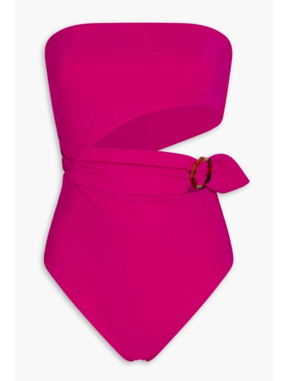 Zimmermann Nina Scarf Buckle Cutout Bandeau One Piece Swimsuit US 4 Violet - NWT